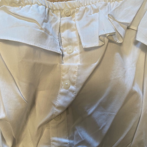 Forever 21 white cotton crop top size L NWT - Picture 2 of 5